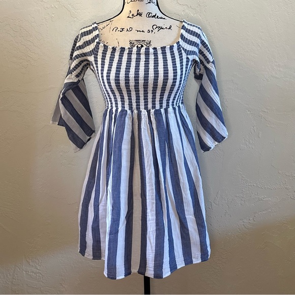 Lucky Brand Dresses & Skirts - Lucky Brand Blue and White Knit Dress